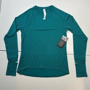 NEW Oiselle Flyout Shirt 4 Long Sleeve Running Top Emerald Green Small
